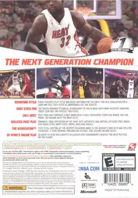 NBA 2K7 (USA) box cover back